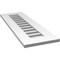 Ekena Millwork Vertical Surface Mount PVC Gable Vent: Functional, w/ 3-1/2"W x 1"P Standard Frame, 12"W x 36"H GVPVE12X3601SF - alternate 4